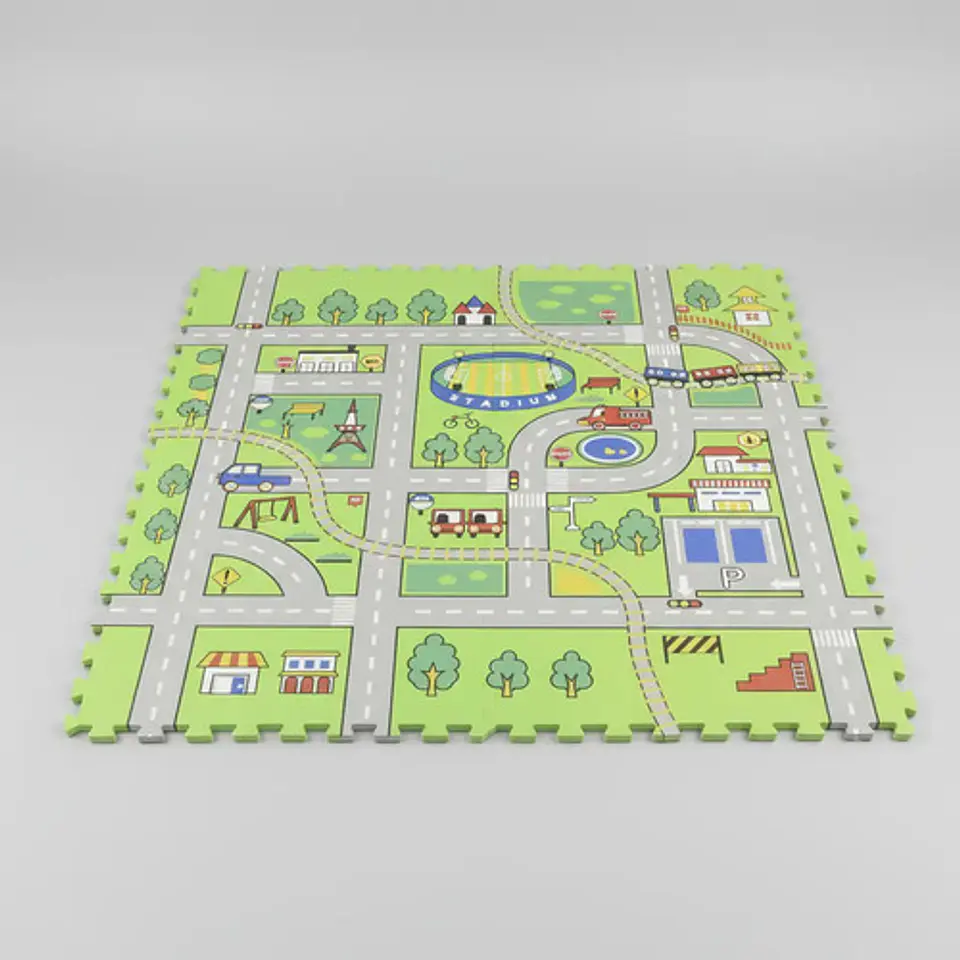 Alfombra De Juego Para Bebés Tapete Goma Eva 120cm X120cm 21