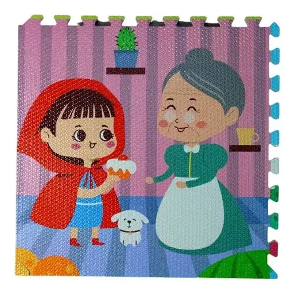 Alfombra De Juego Para Bebés Tapete Goma Eva 120cm X120cm 24