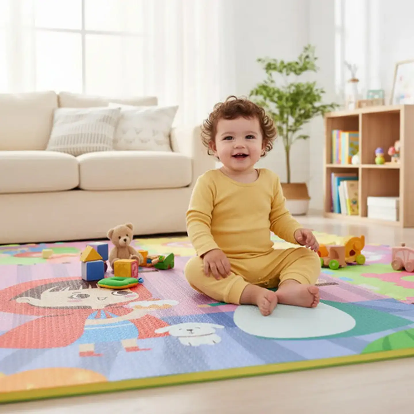 Alfombra De Juego Para Bebés Tapete Goma Eva 120cm X120cm 27