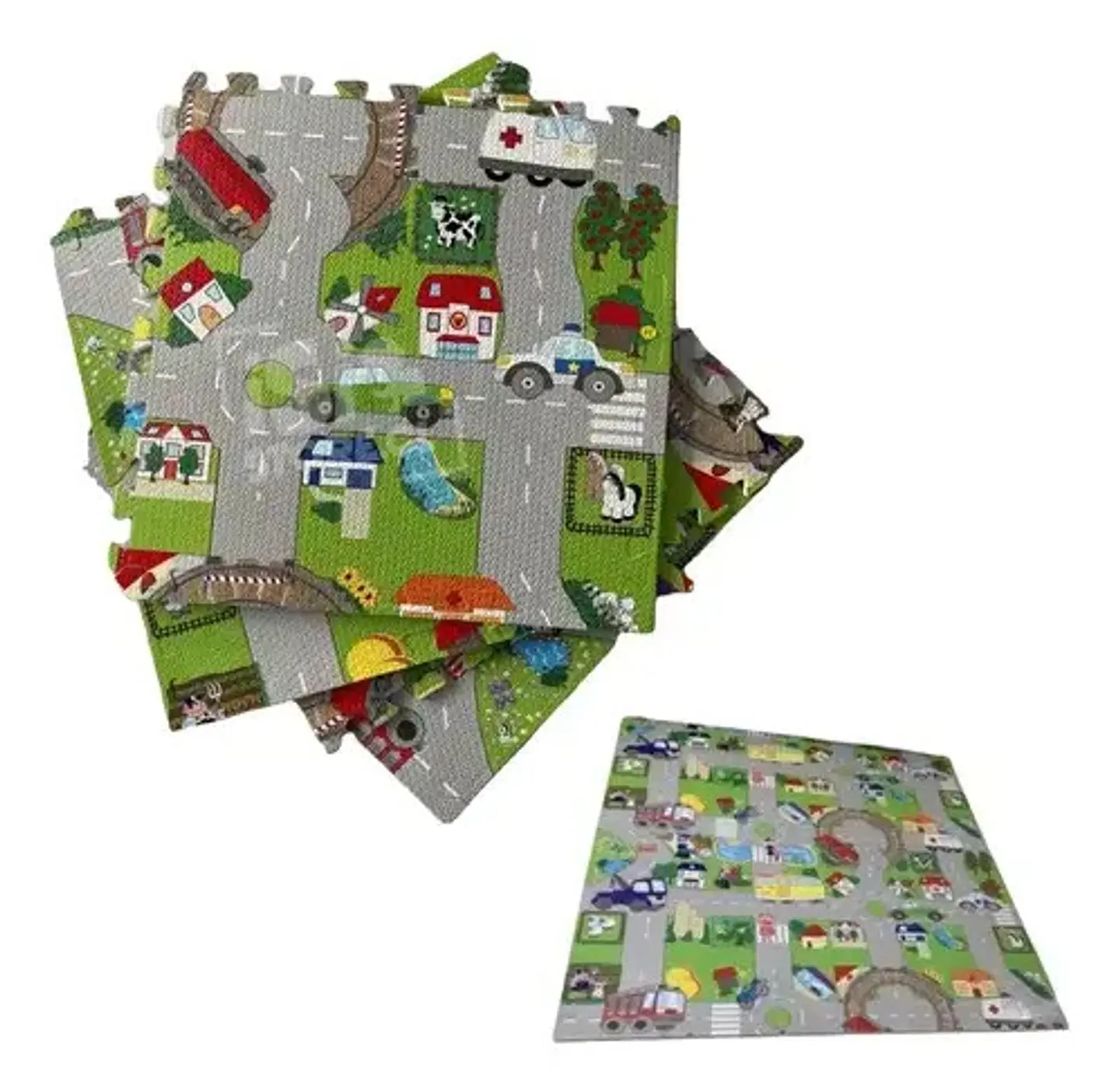 Alfombra De Juego Para Bebés Tapete Goma Eva 120cm X120cm 30