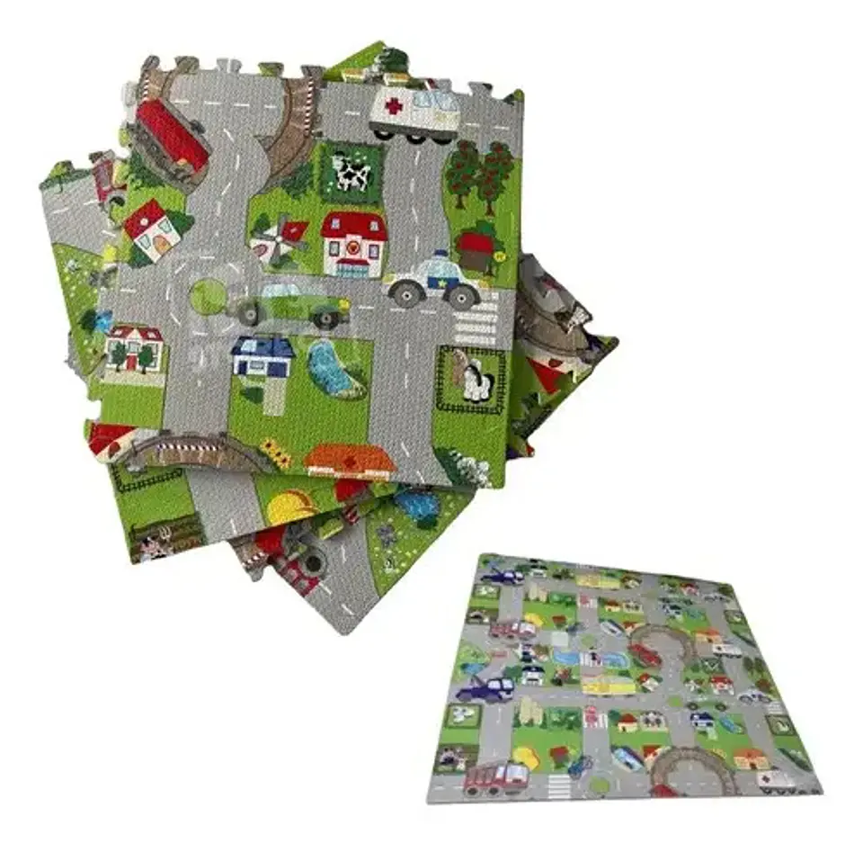 Alfombra De Juego Para Bebés Tapete Goma Eva 120cm X120cm 30