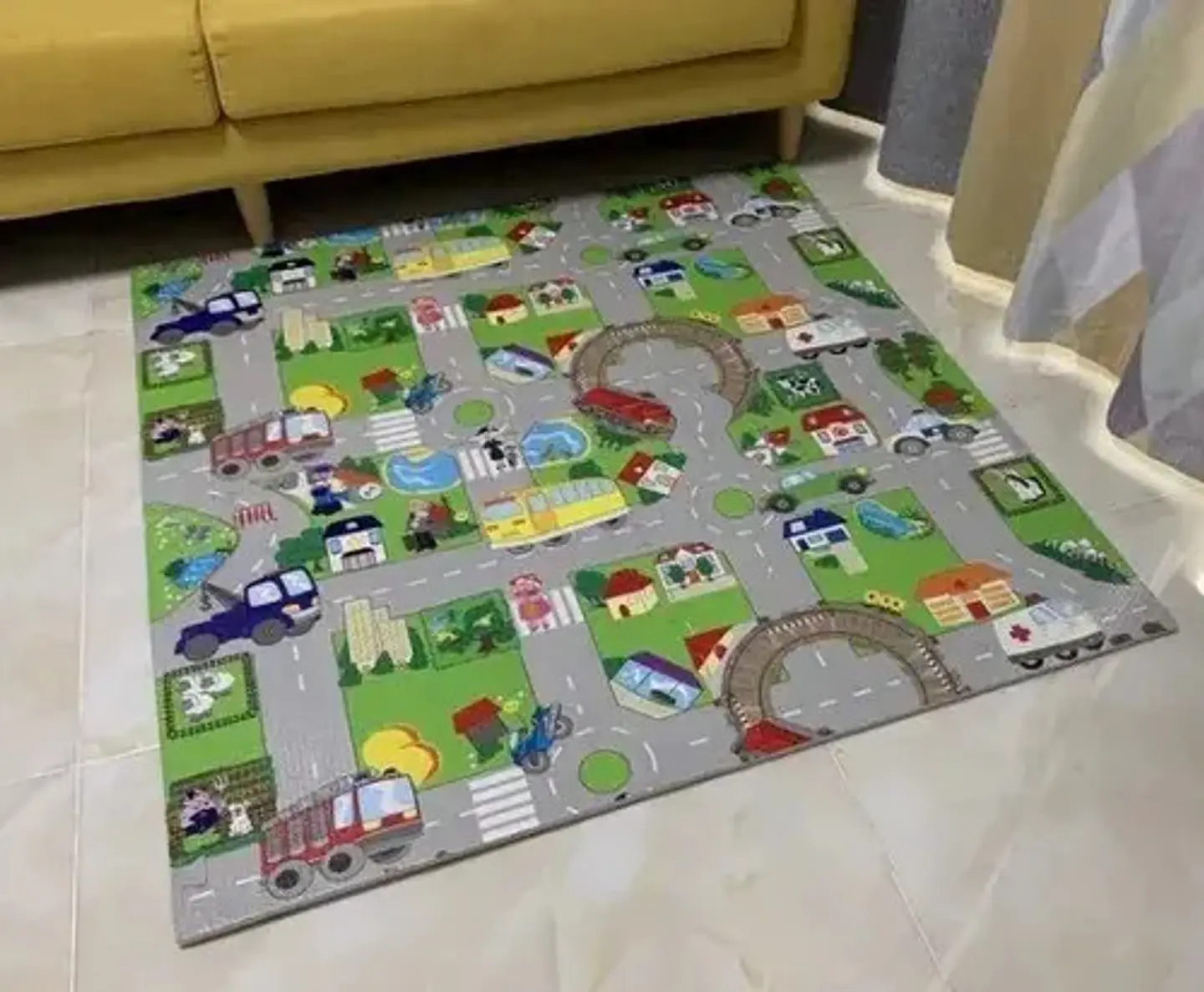 Alfombra De Juego Para Bebés Tapete Goma Eva 120cm X120cm 32