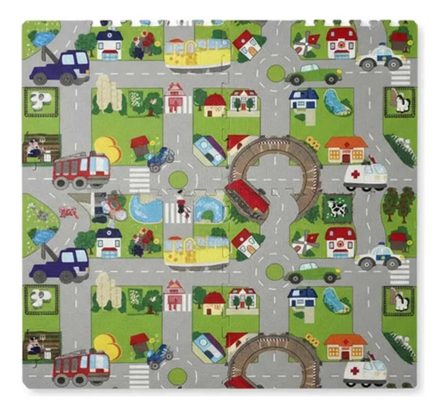 Alfombra De Juego Para Bebés Tapete Goma Eva 120cm X120cm 37