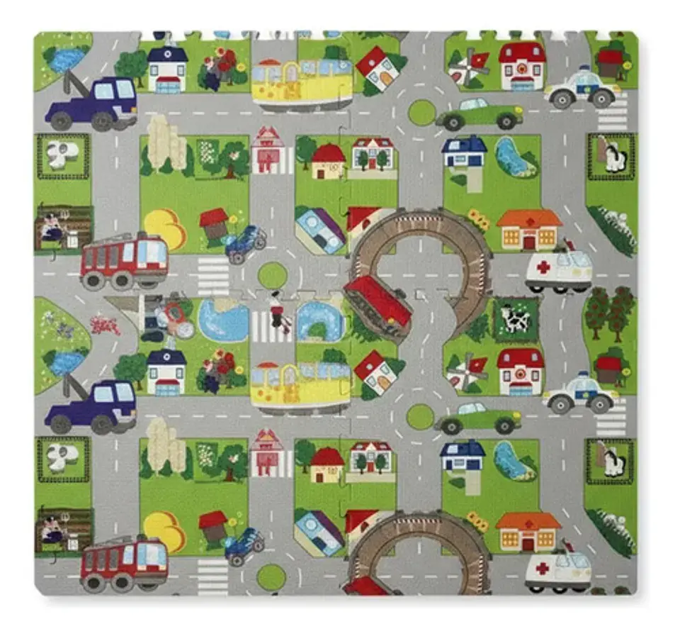Alfombra De Juego Para Bebés Tapete Goma Eva 120cm X120cm 37