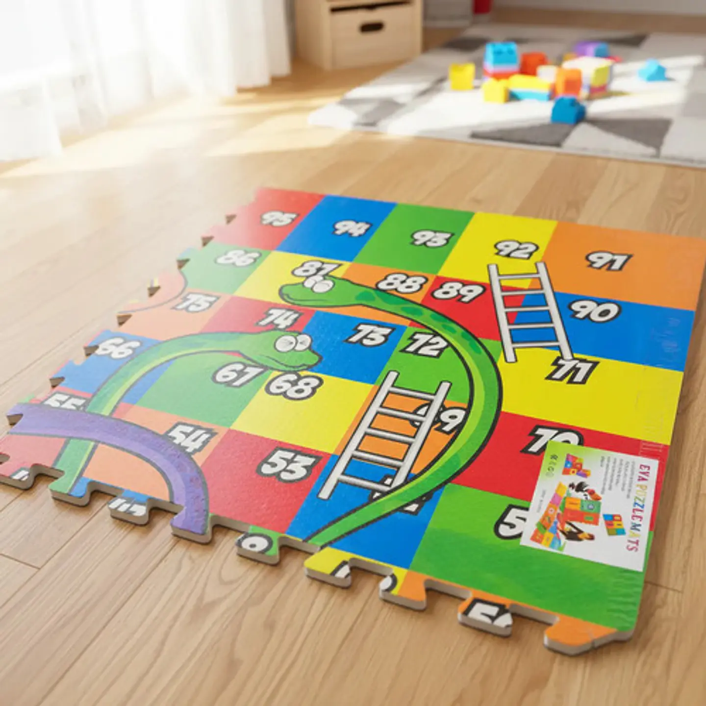Alfombra De Juego Para Bebés Tapete Goma Eva 120cm X120cm 40