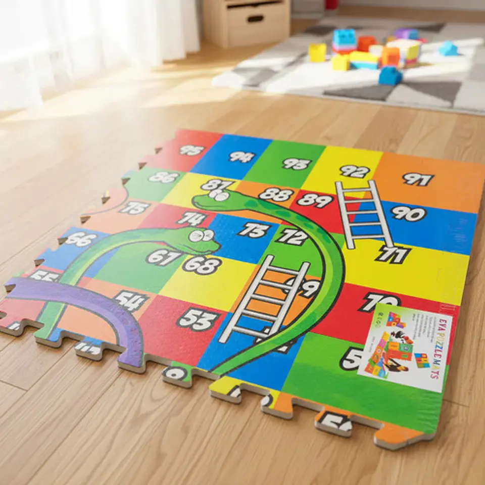 Alfombra De Juego Para Bebés Tapete Goma Eva 120cm X120cm 40