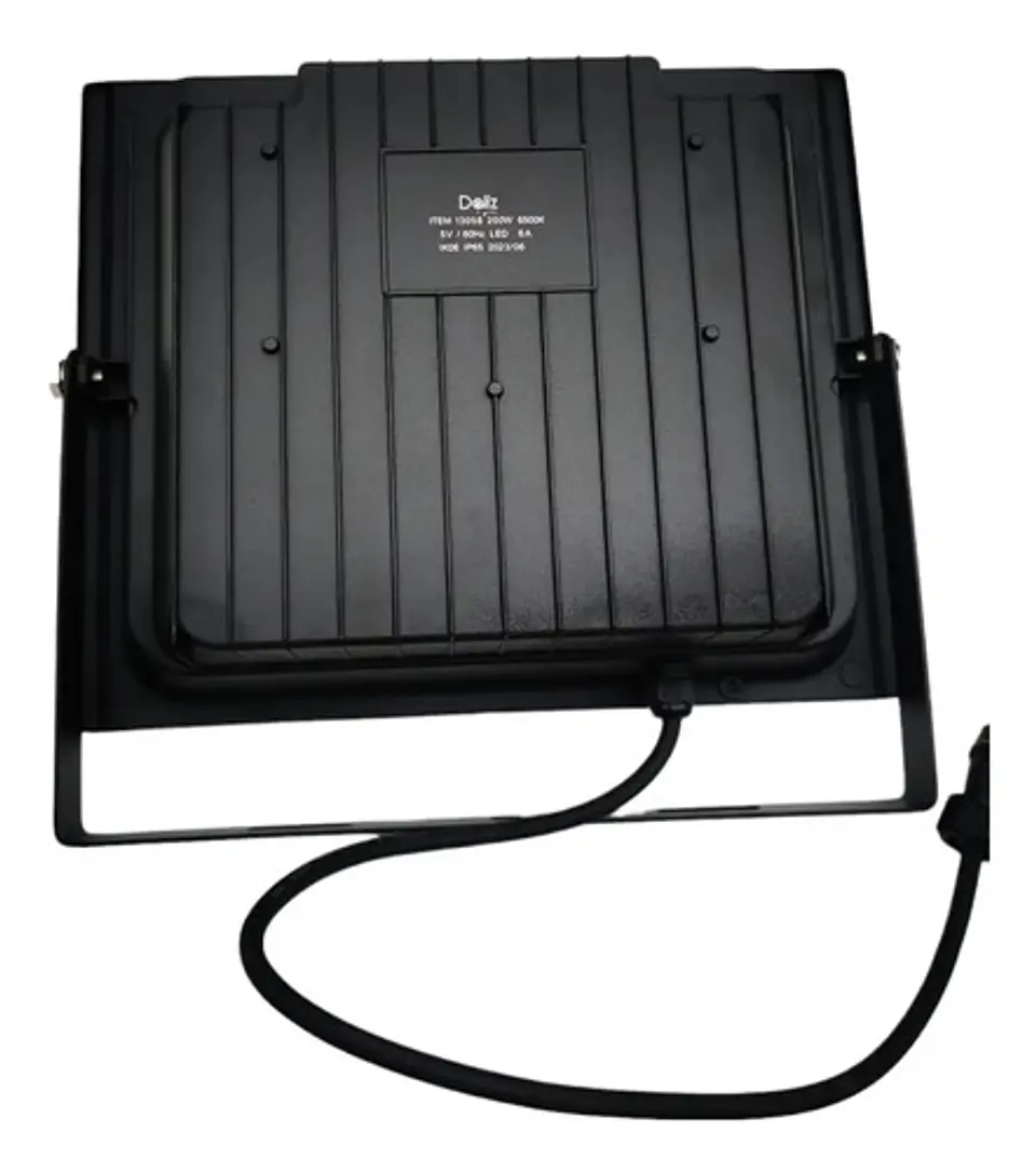 Reflector Solar Daliz 200w Luz Fría 6500k Montable Carcasa Negra 5v Negro Blanco Frío 3