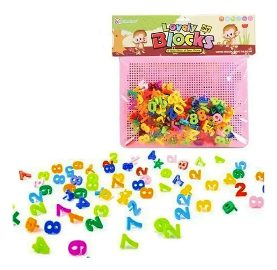 Tablero Didáctico Con Letras Y Numeros Armatodo Puntudo Multicolor/letras 2
