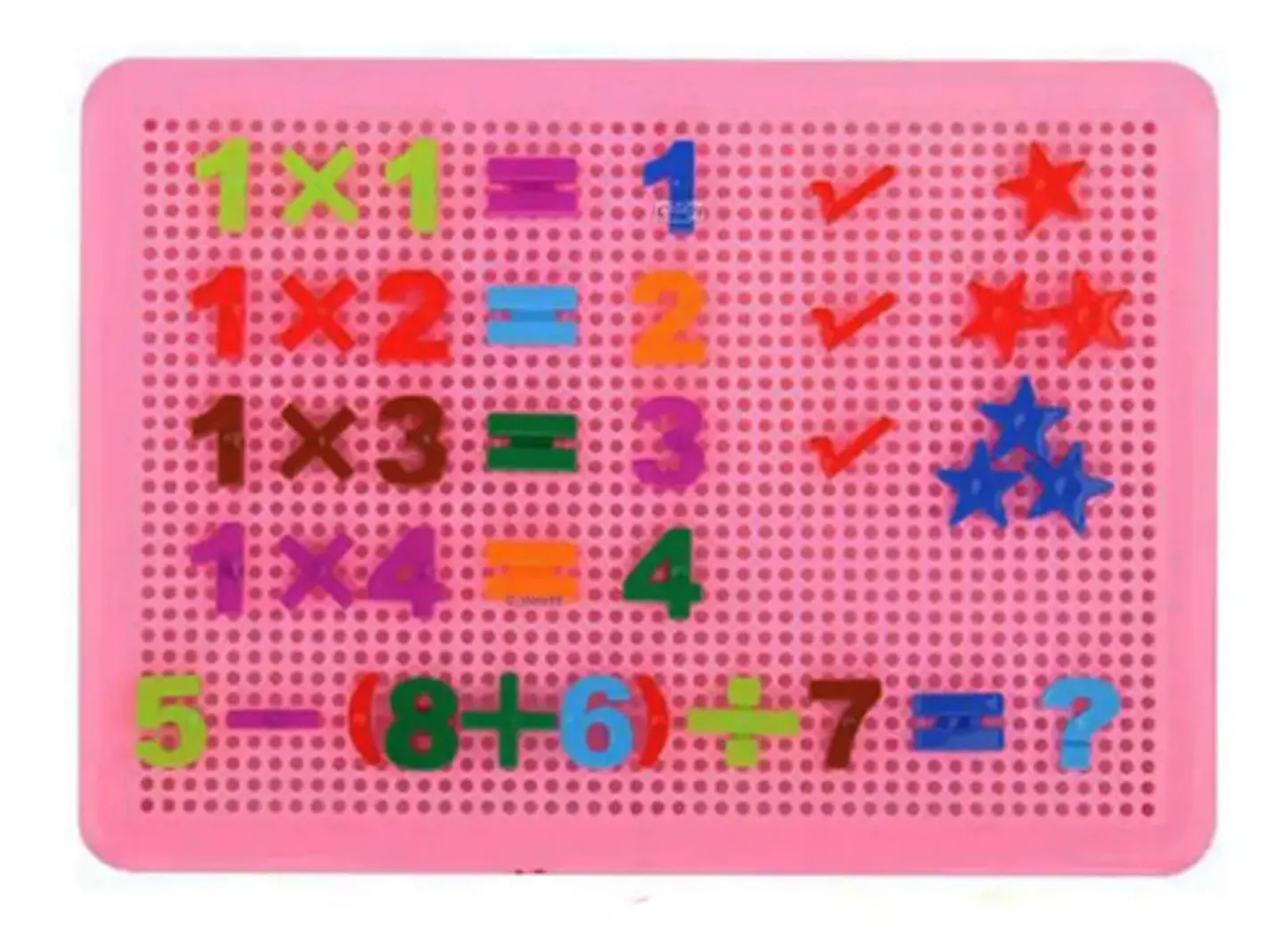 Tablero Didáctico Con Letras Y Numeros Armatodo Puntudo Multicolor/letras 3