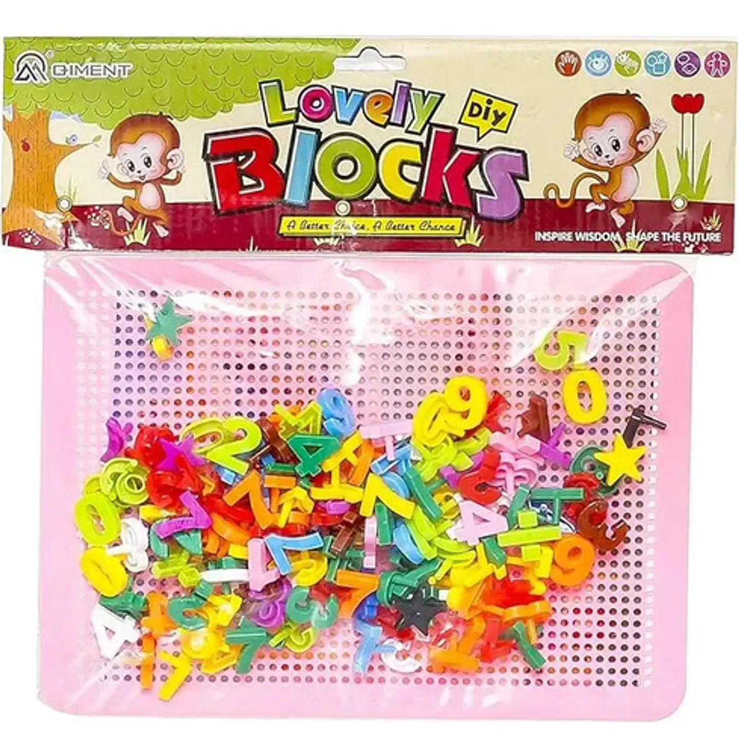 Tablero Didáctico Con Letras Y Numeros Armatodo Puntudo Multicolor/letras 4