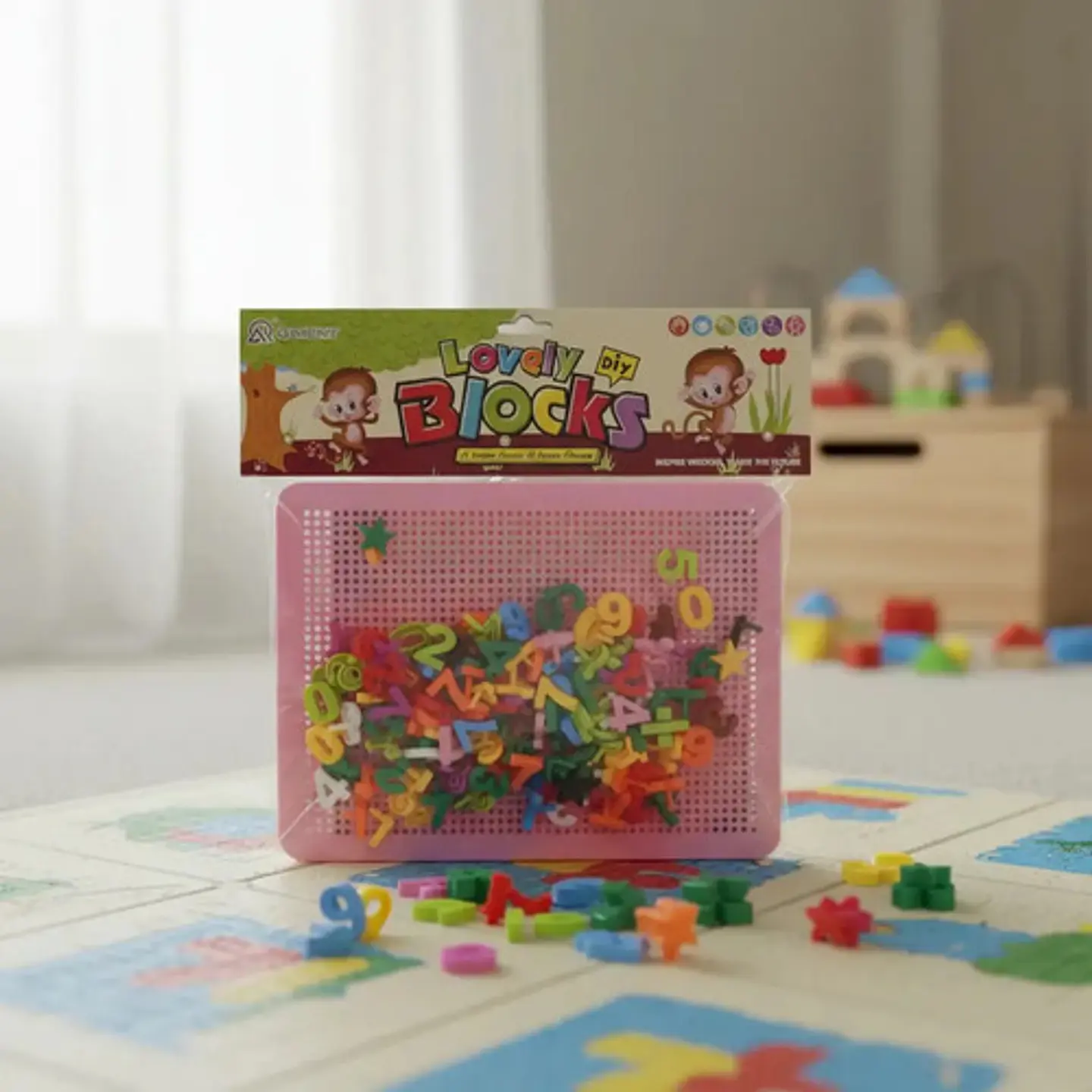 Tablero Didáctico Con Letras Y Numeros Armatodo Puntudo Multicolor/letras 5