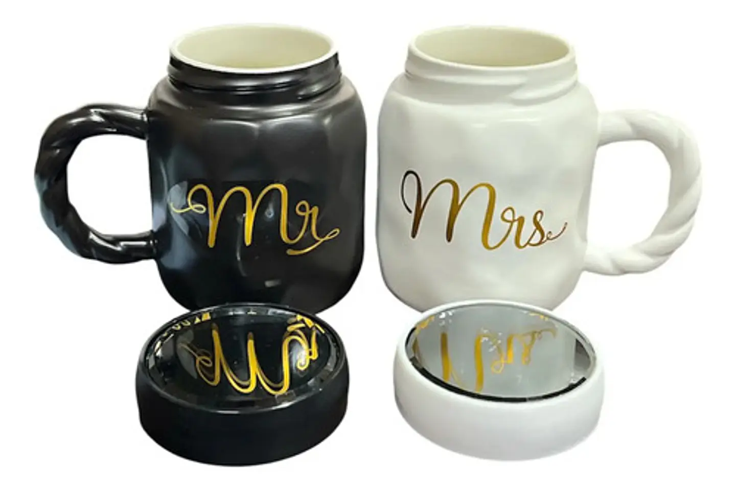 Taza Mug X2 Pareja Boda Aniversario Regalo King Queen Mr Mrs 8