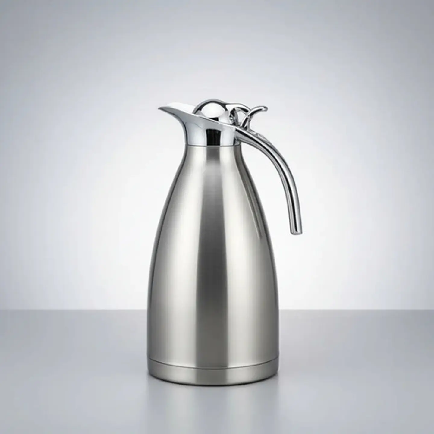 Termo Jarra Caliente Frio Cafetera Plateada Metalica 2l 1