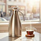 Termo Jarra Caliente Frio Cafetera Plateada Metalica 2l - Miniatura 2