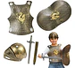 Disfraz Caballero Medieval Niño Armadura Casco Espada Escudo - Miniatura 1