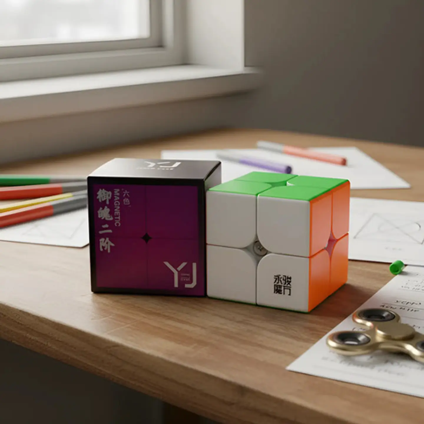 Cubo Rubik 2x2 Yj Yupo V2 M Magnético Stickerless Speedcube 1