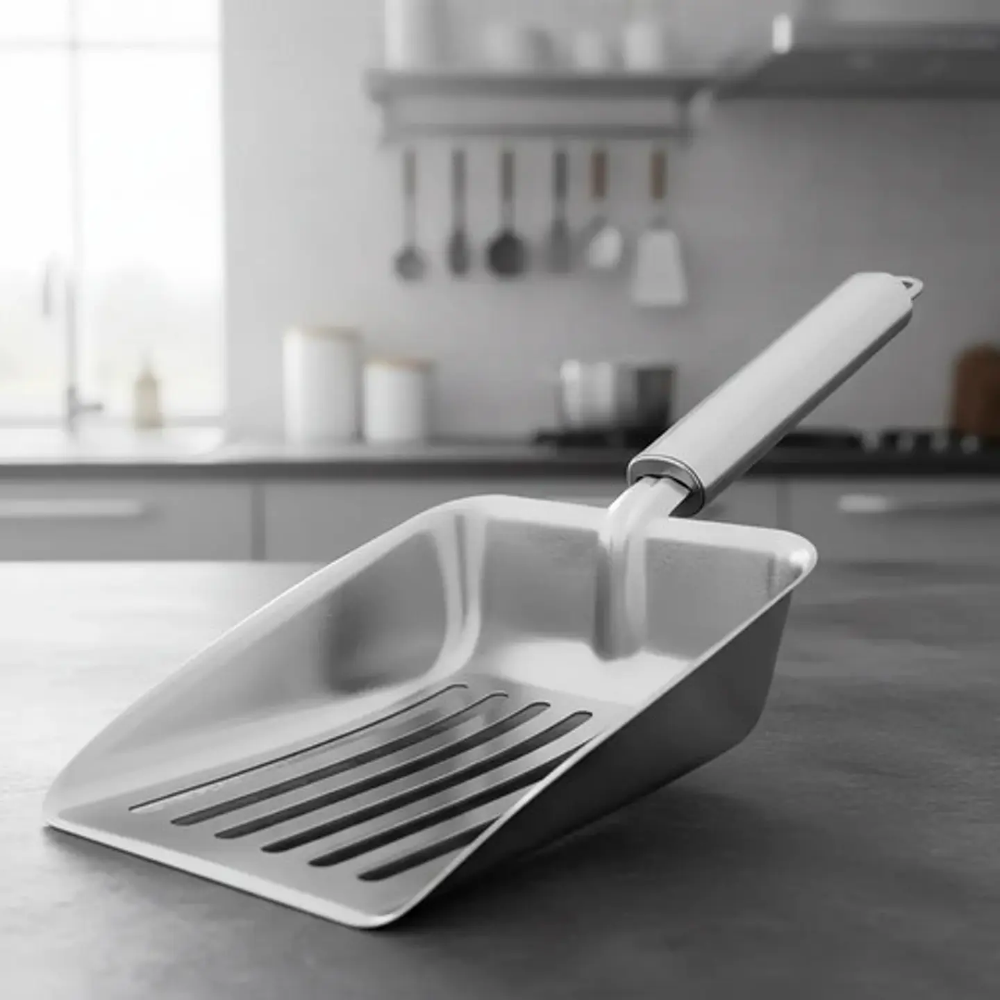 Cucharón Pala Colador De Acero Inoxidable Alimentos Ensalada 4