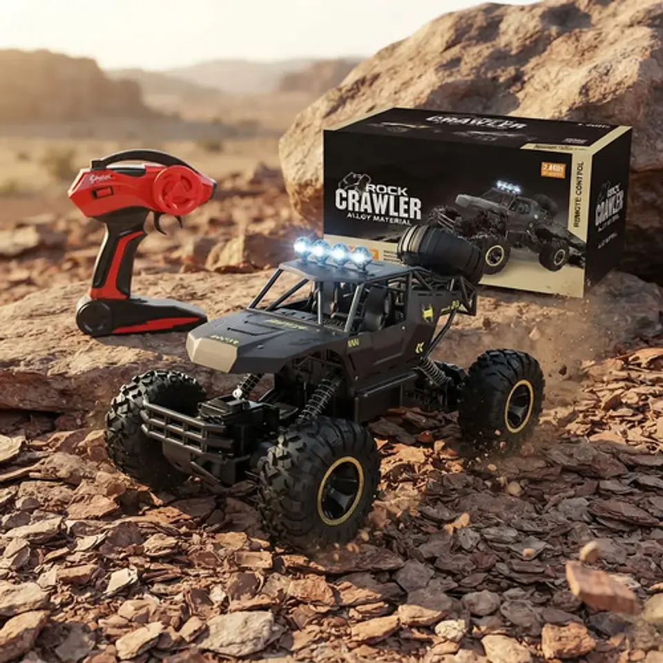Carro Control Remoto 4x4 Recargable Metalico Todo Terreno 2
