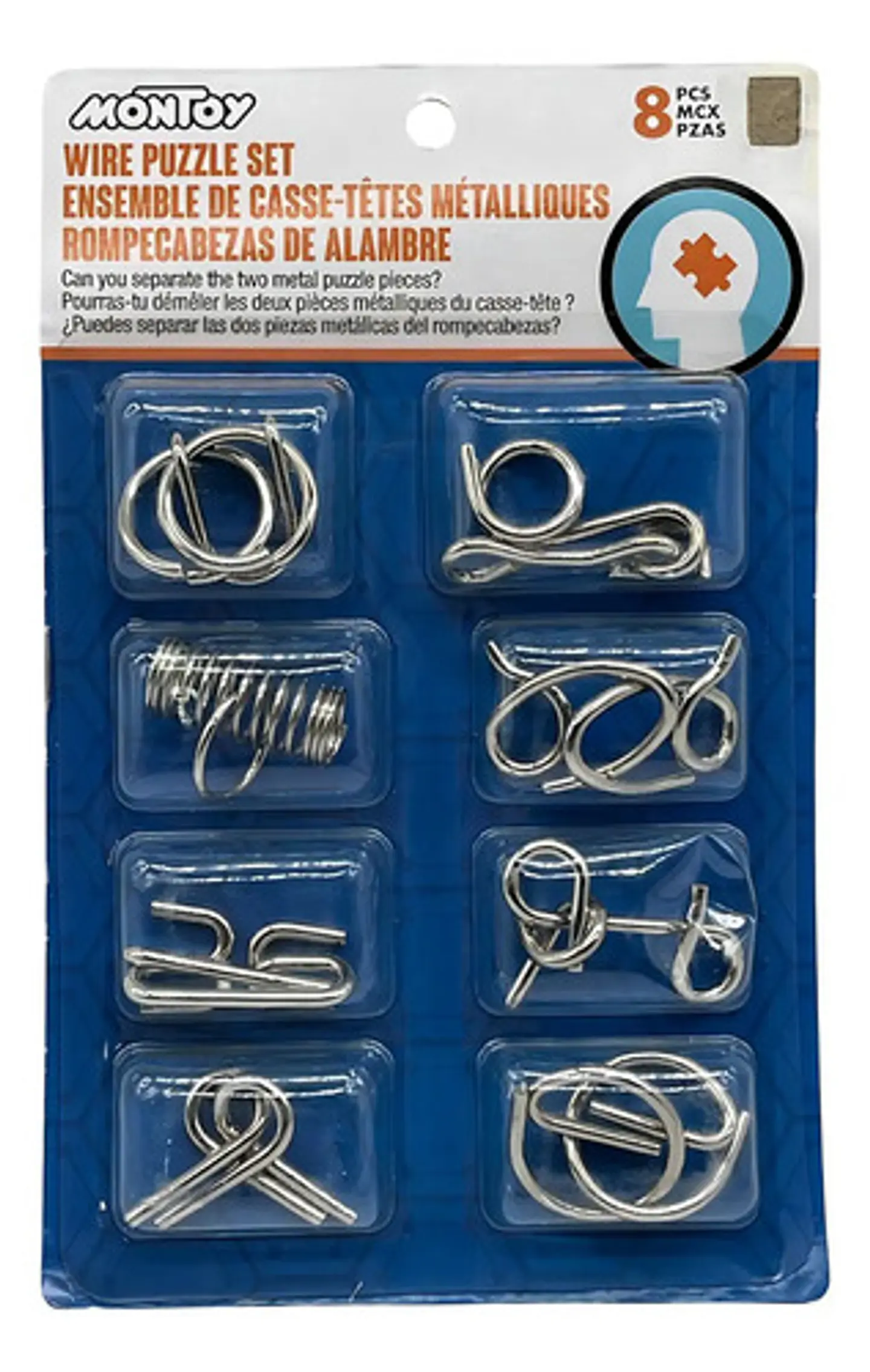 Rompecabezas De Alambre De Metal Juego X 8 Surtido 2