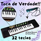 Teclado, Piano, 32 Teclas, Música Electrónica, Micrófono Infantil, Juguete De Karaoke, Regalo Para Niños, Negro 1.5v - Miniatura 3