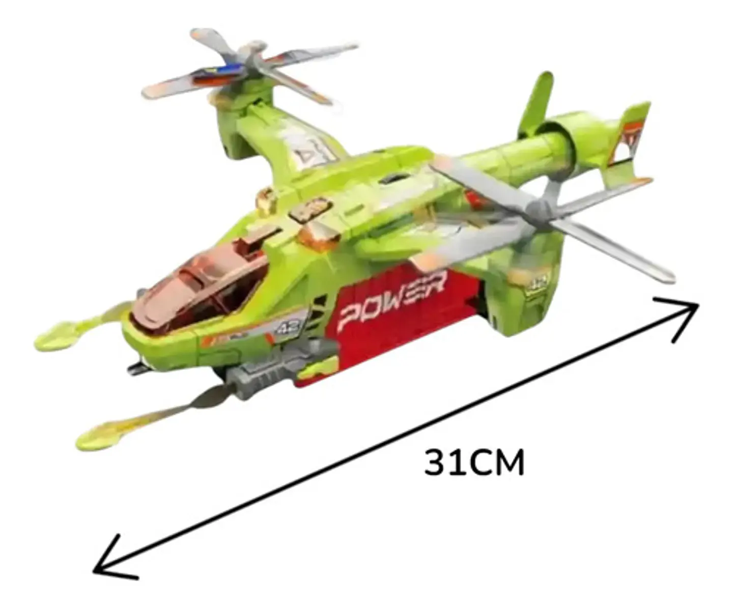 Juguete Helicóptero Con Lanzador De Carros Luces Y Sonidos 6