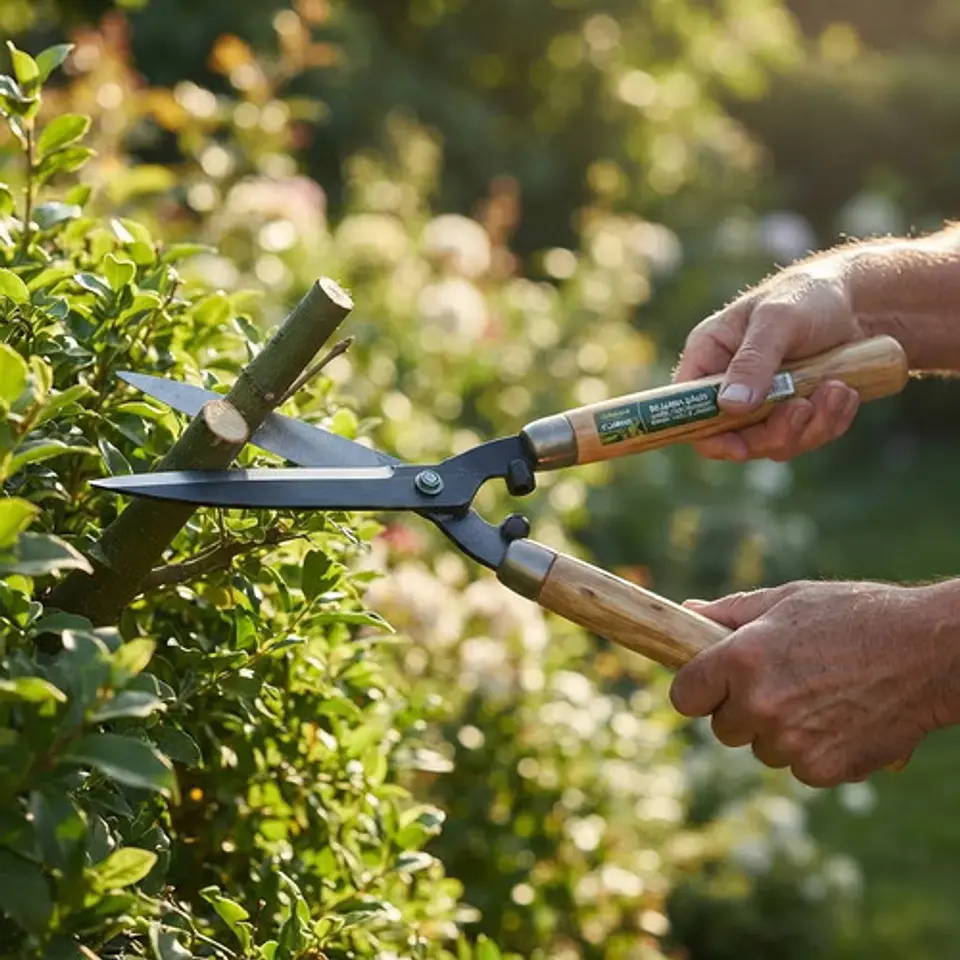 Tijeras De Podar Para Jardinería Mango Madera Césped Pasto 2