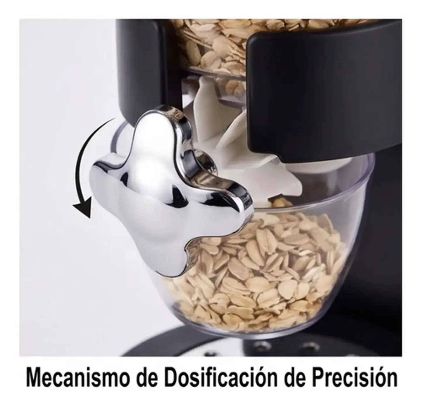 Dispensador De Cereal 2l Hermético Multifunciona Organizador Negro 8