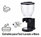 Dispensador De Cereal 2l Hermético Multifunciona Organizador Negro - Miniatura 10