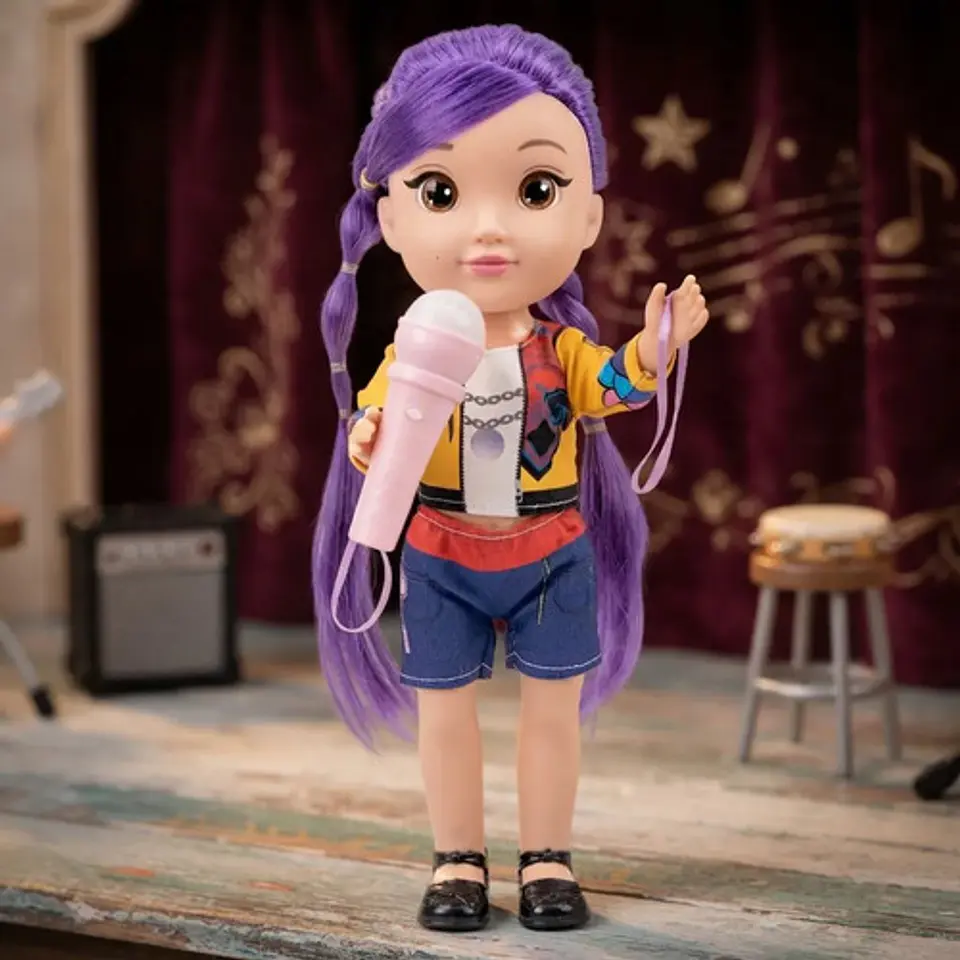 Muñeca K-pop 25cm Cabello Color Con Microfono Musical Y Luz 2