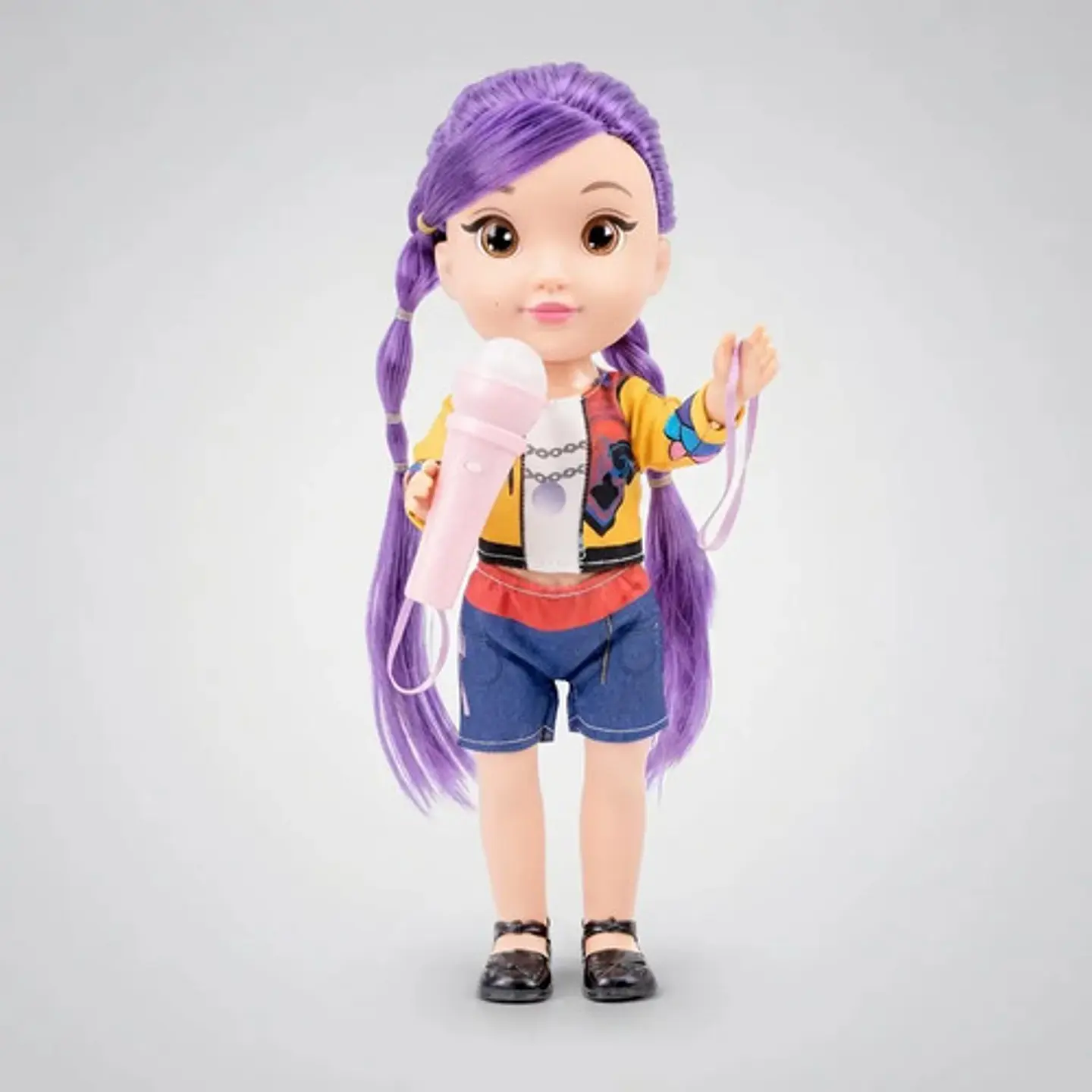 Muñeca K-pop 25cm Cabello Color Con Microfono Musical Y Luz 6
