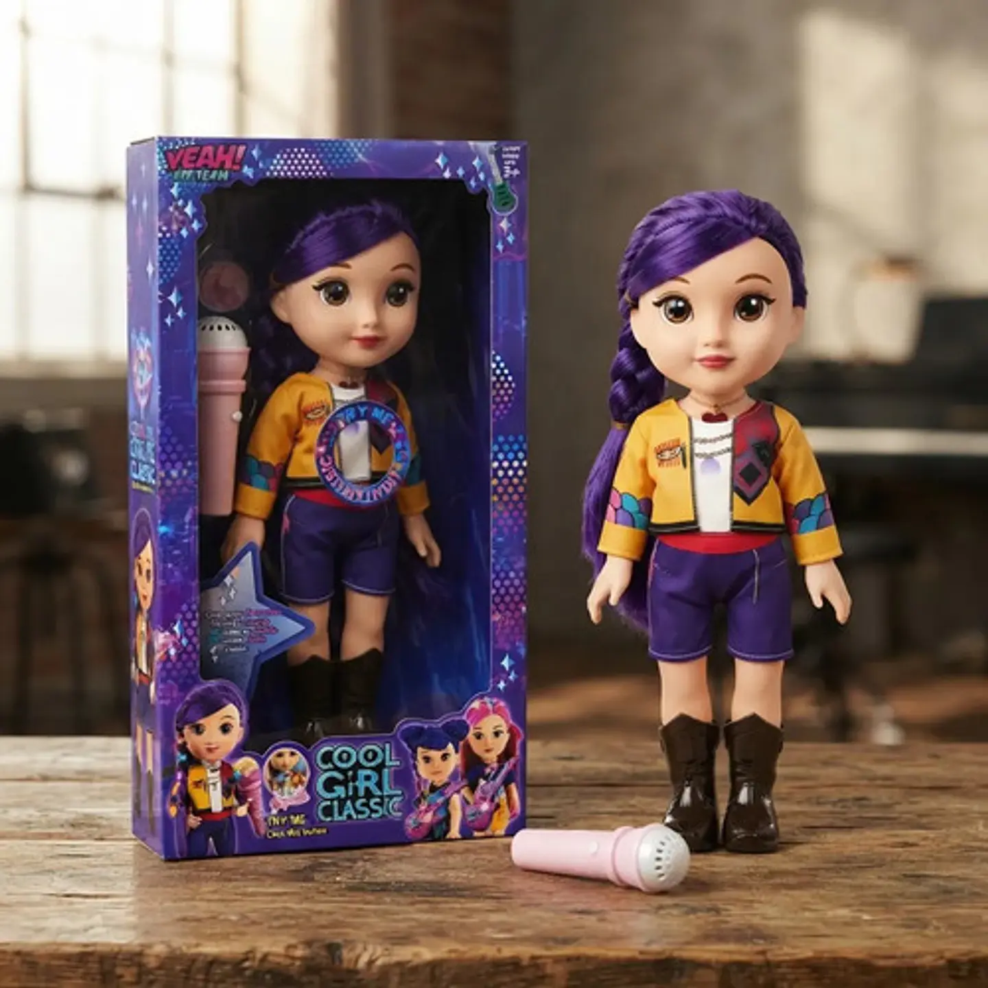 Muñeca K-pop 32cm Cabello Color Musica Instrumento Musical 4