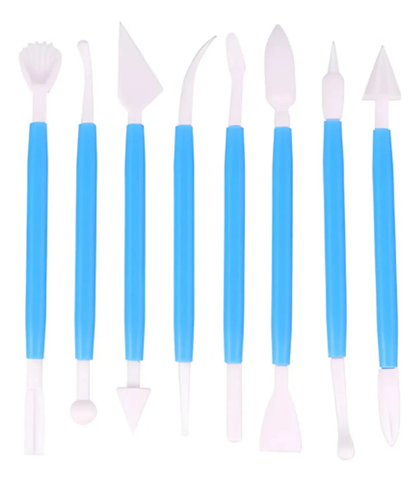 Kit Herramienta Plastica Modelado Plastilina/arcilla X 9 Pcs 1
