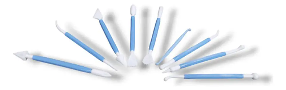 Kit Herramienta Plastica Modelado Plastilina/arcilla X 9 Pcs 2