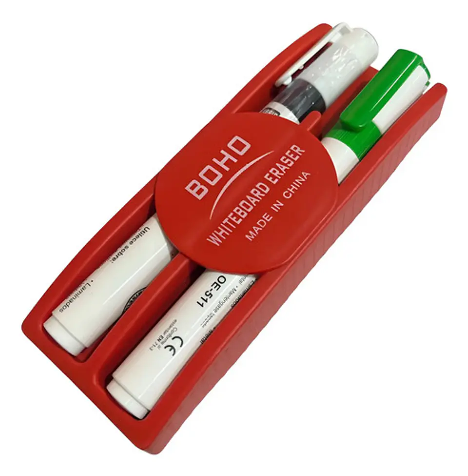 Borrador De Tablero Pizarra Magnetico +2 Marcadores Offi 4