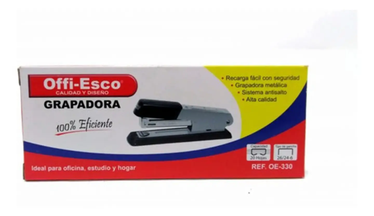 Grapadora Offi-esco Mediana Metalica Oe-330 X1 Und Negro 3