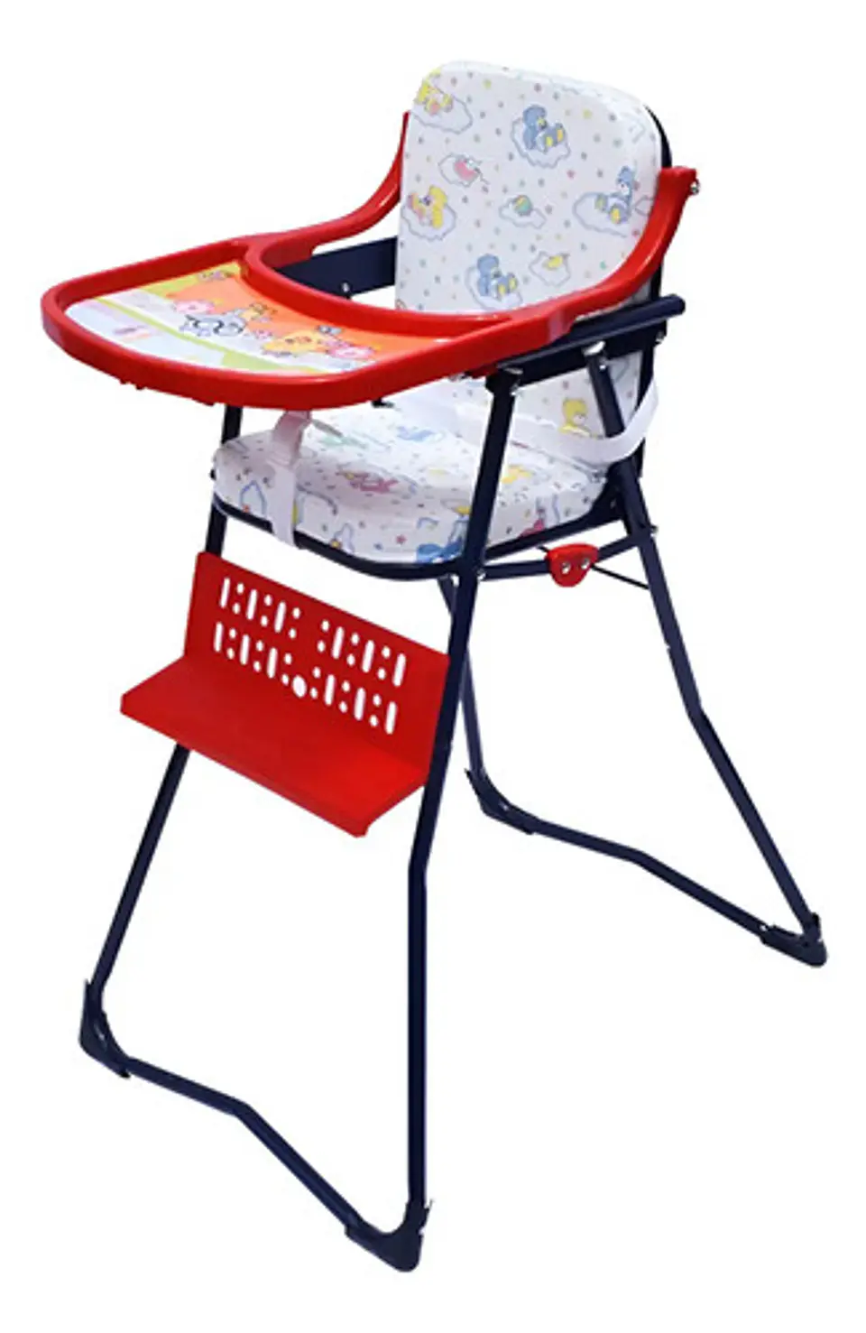 Silla Comedor Plegable Para Bebé Niño Calidad Rojo-azul * 1