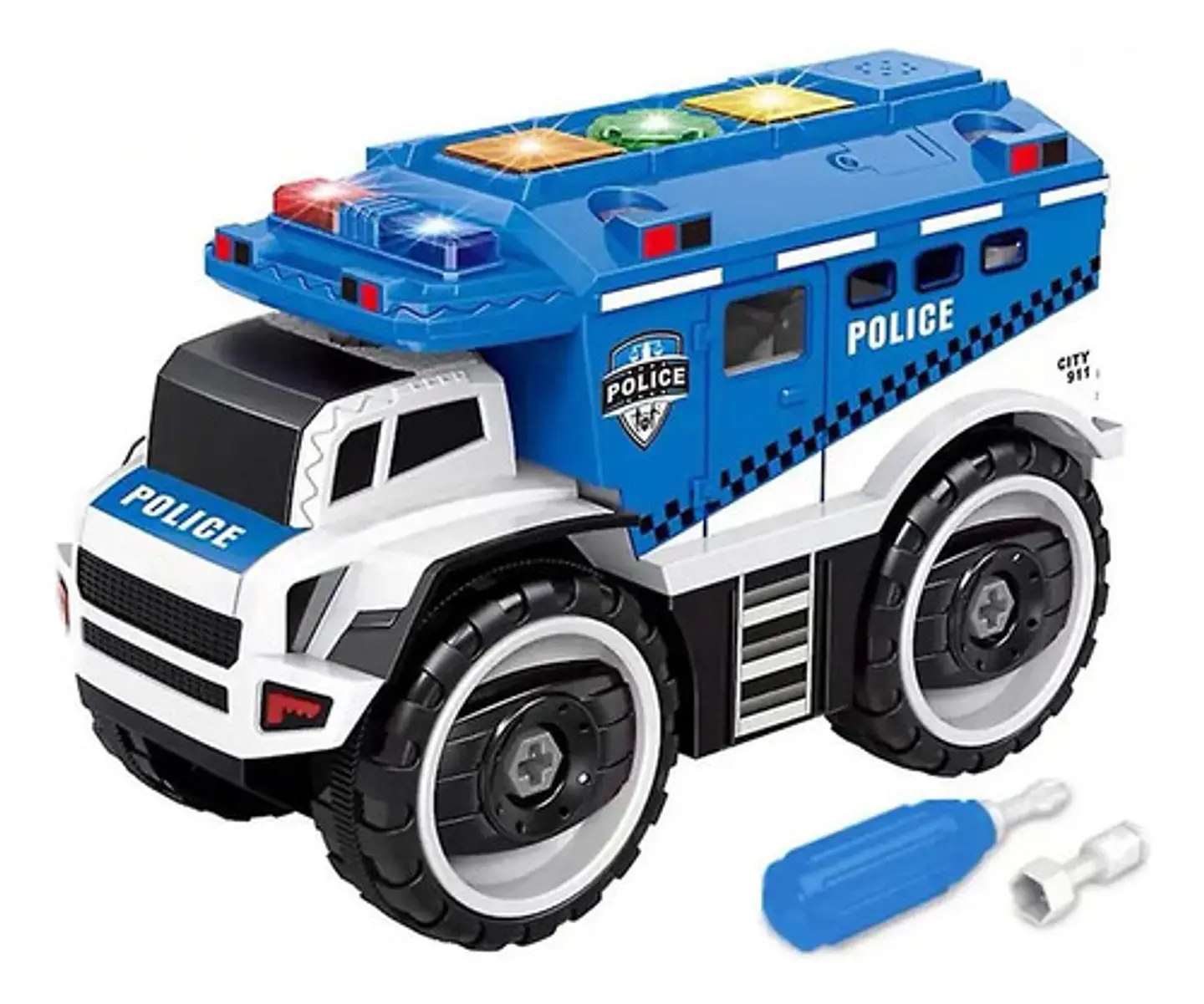 Policía Didactico Camion Desarmable Steam Luces Sonido Carro 1