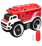 Policía Didactico Camion Desarmable Steam Luces Sonido Carro - Miniatura 6