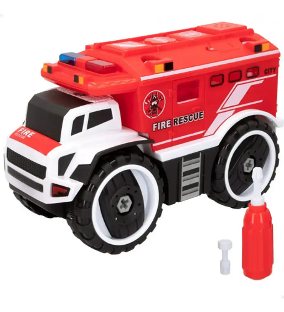 Policía Didactico Camion Desarmable Steam Luces Sonido Carro 6