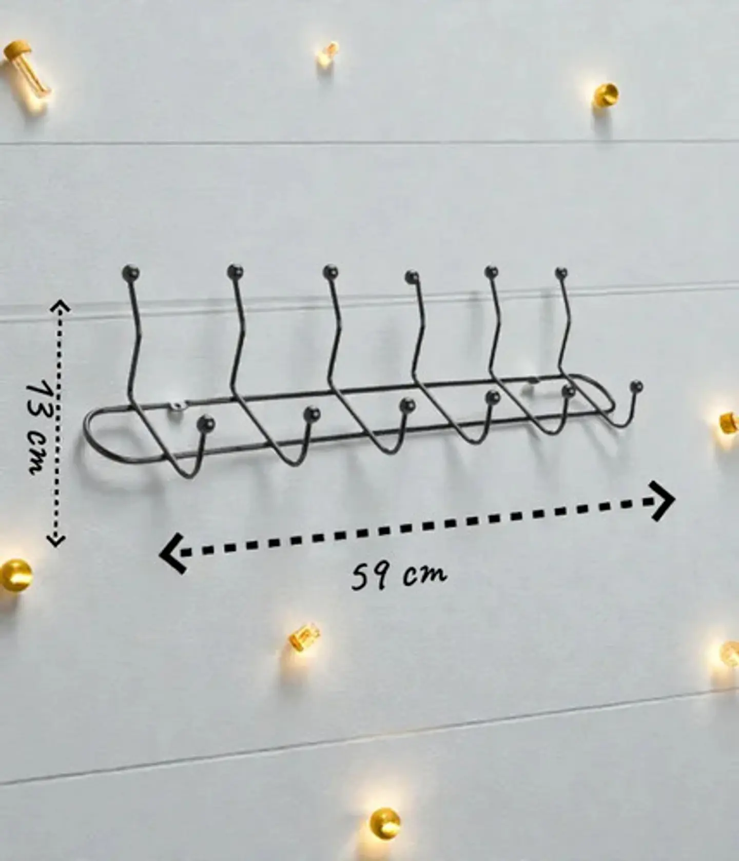 Soporte Perchero Metálico Para Pared De 7 Ganchos 3033563 8
