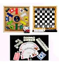 Set Juegos Parqués 6 Puestos, Ajedrez Poker Domino Dados X5 - Miniatura 1