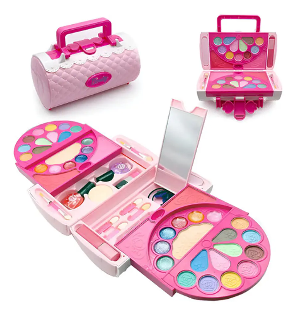 Estuche De Maquillaje Macrooutlet Con Espejo Y Brochas Para Niñas Desde 3 Años 1