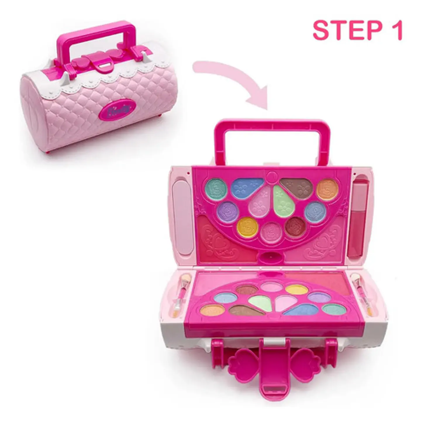Estuche De Maquillaje Macrooutlet Con Espejo Y Brochas Para Niñas Desde 3 Años 4