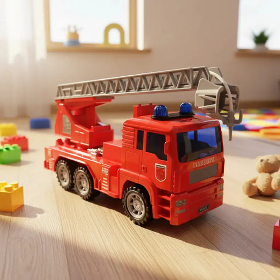 Carro De Bombero Juguete Para Niños Ref:661-8 Color Rojo 1