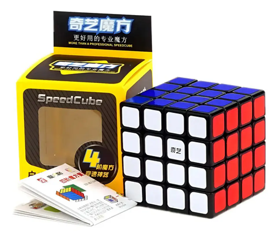 Cubo Rubik 4x4 Qiyi Fondo Negro Speed Cube 1