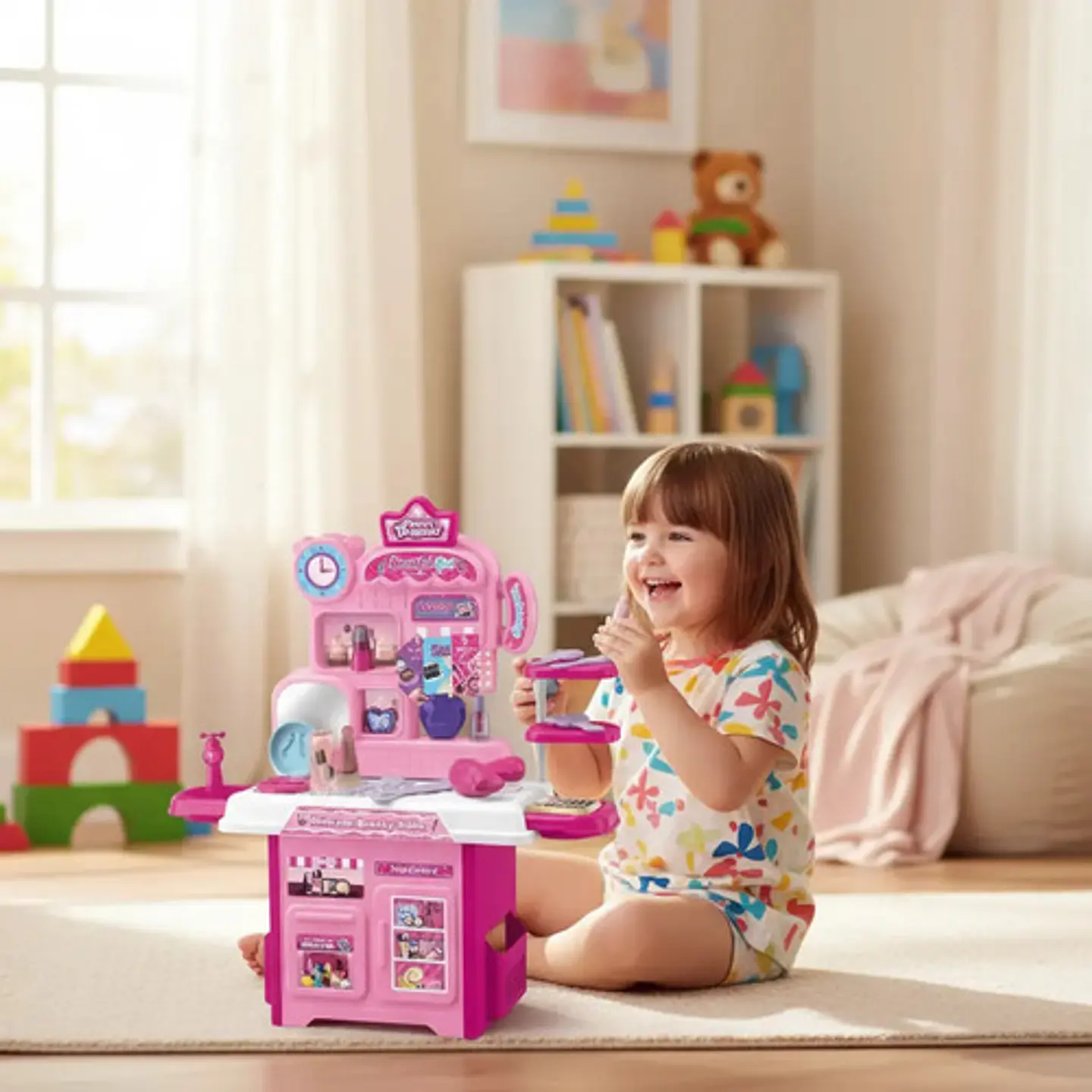 Set De Tocador Didactico Portatil Para Niñas 36 Piezas 3