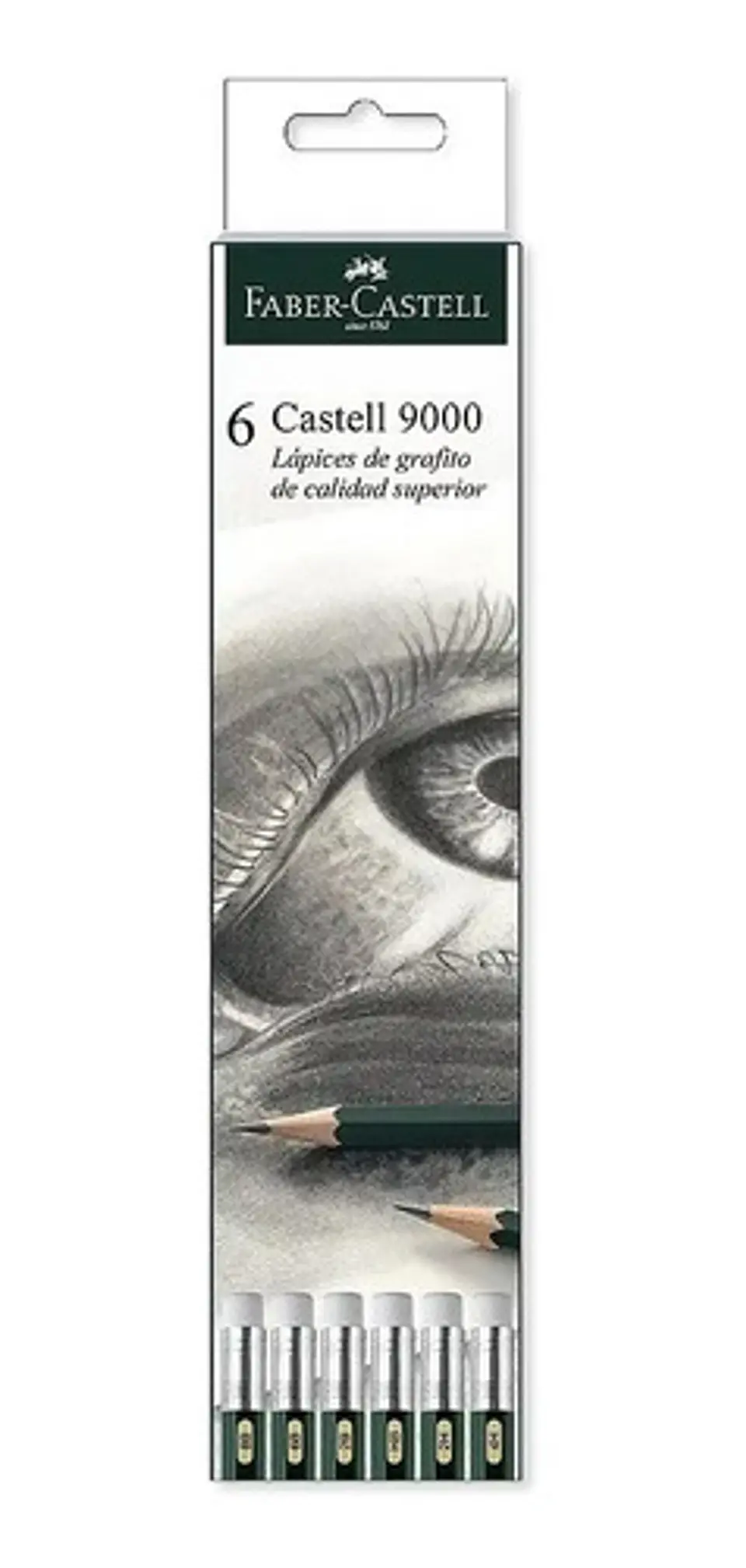 Set  6 Lápiz Faber Castell 9000 1