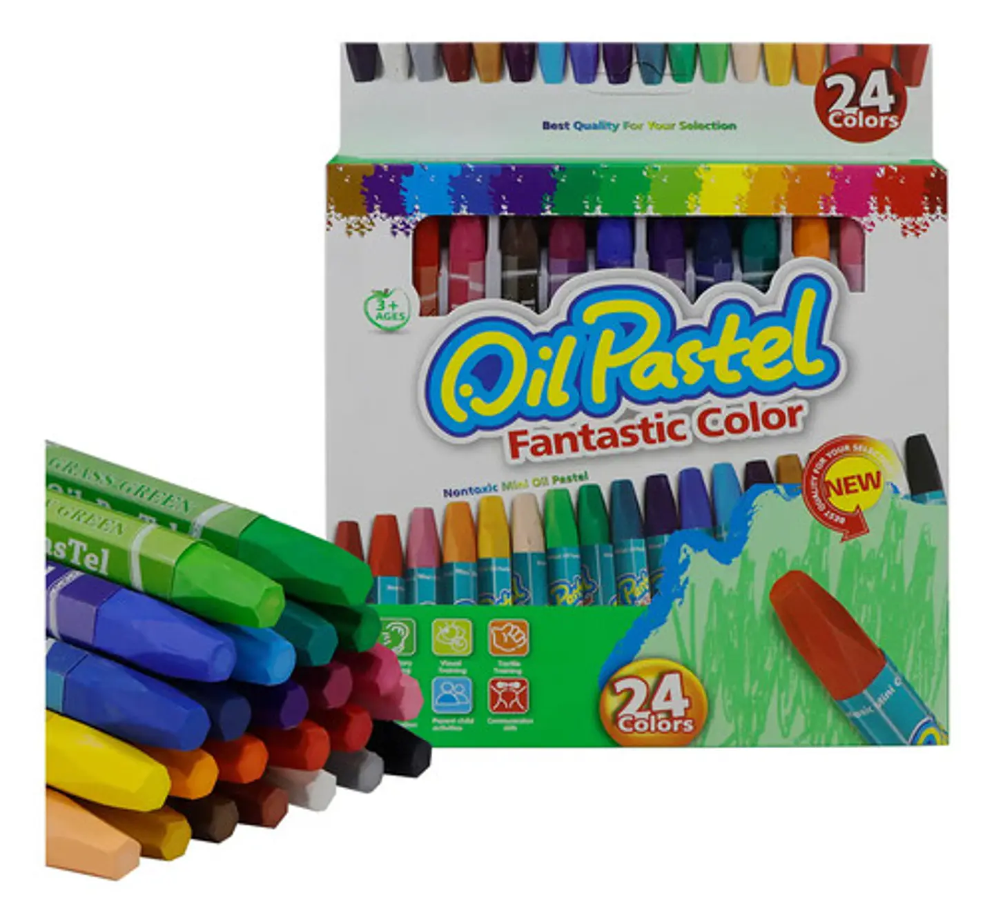 24 Piezas Crayones Pastel Al Óleo Para Dibujo Artístico 1