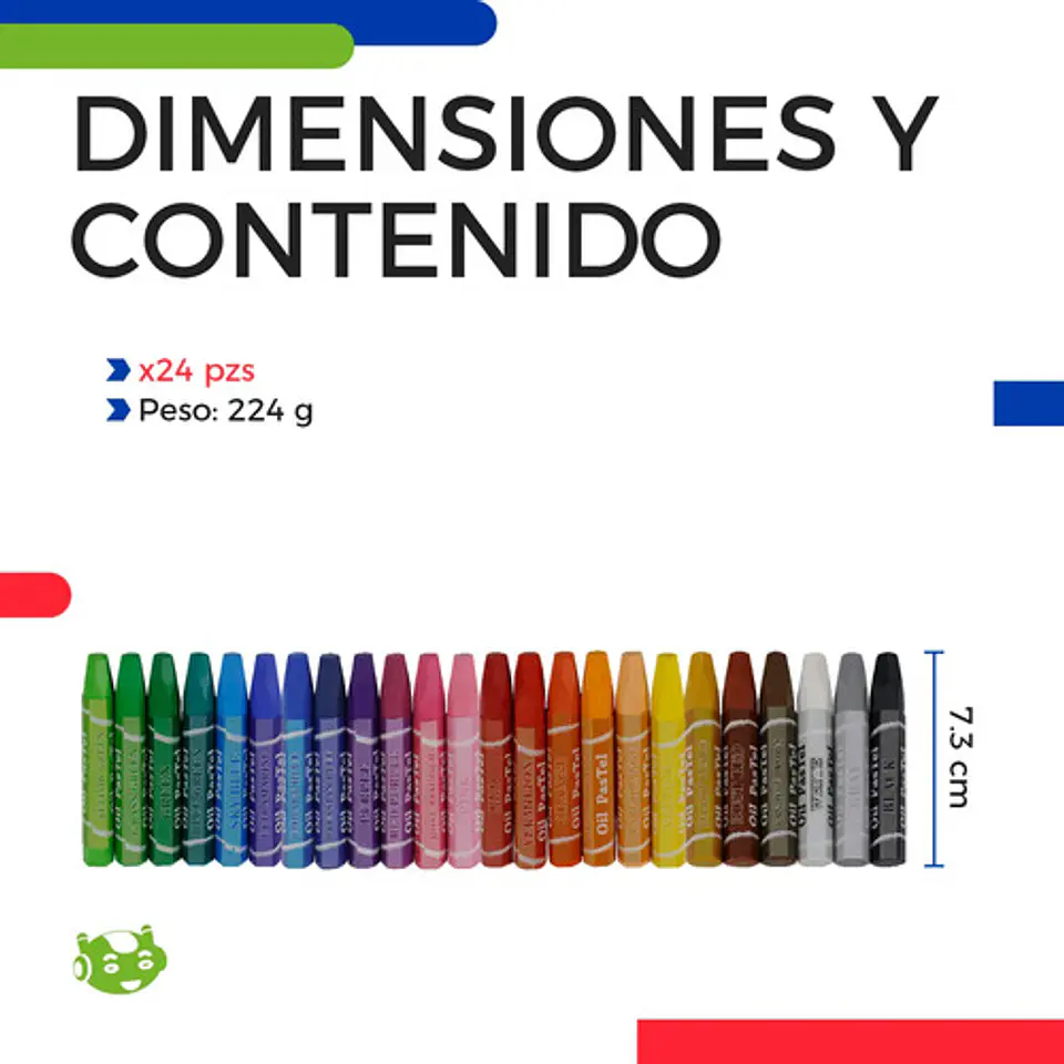 24 Piezas Crayones Pastel Al Óleo Para Dibujo Artístico 4