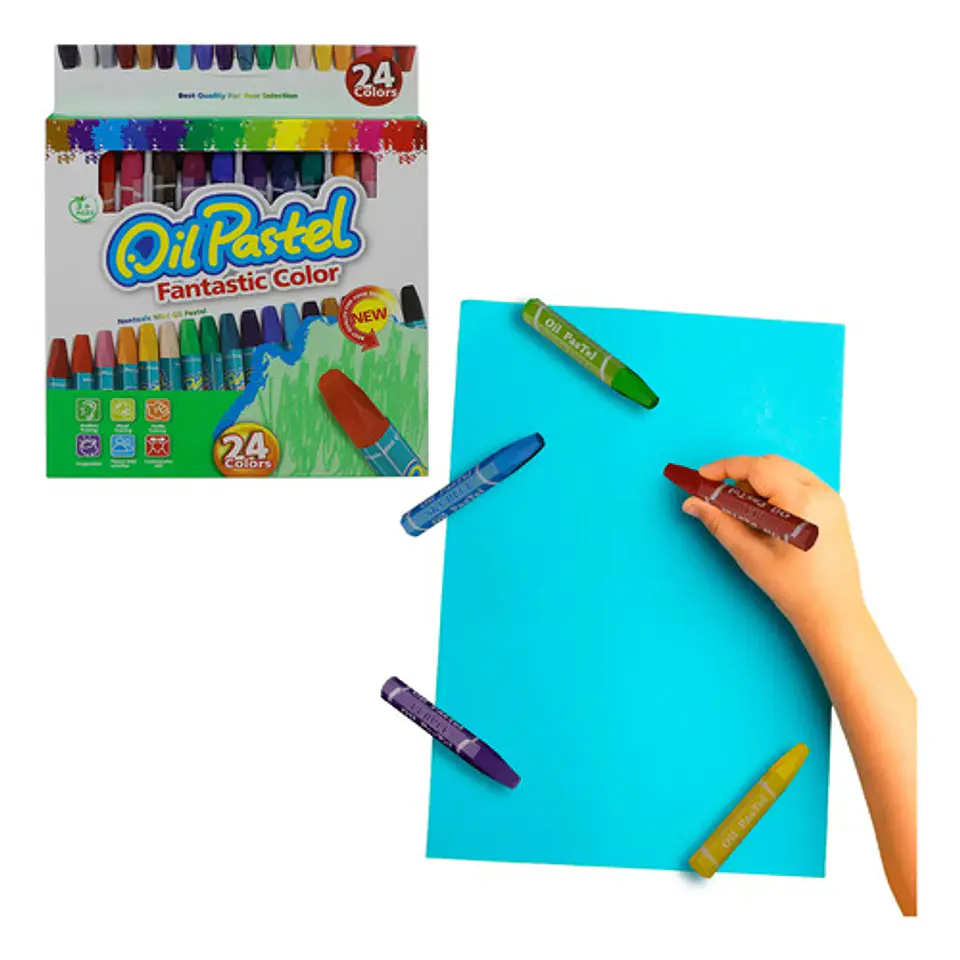 24 Piezas Crayones Pastel Al Óleo Para Dibujo Artístico 5
